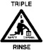 A triangle sign with a person kneeling on his knees
Description automatically generated